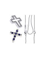 Collana Damiani Donna Belle Epoque in Oro bianco Zaffiro 0.42 Ct 20073461 - 20073461